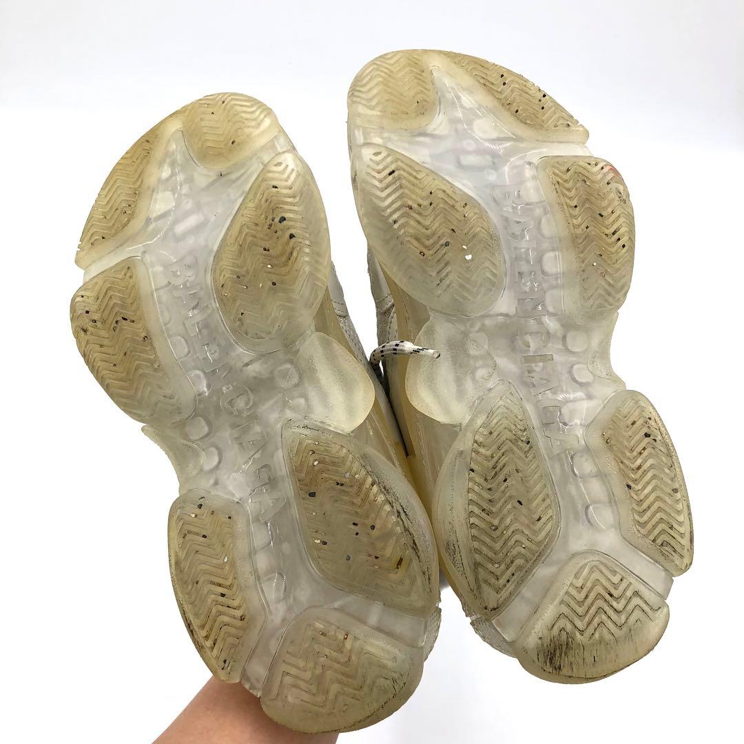 【極美品✨】BALENCIAGA TRIPLE S クリアソール スニーカー 白
