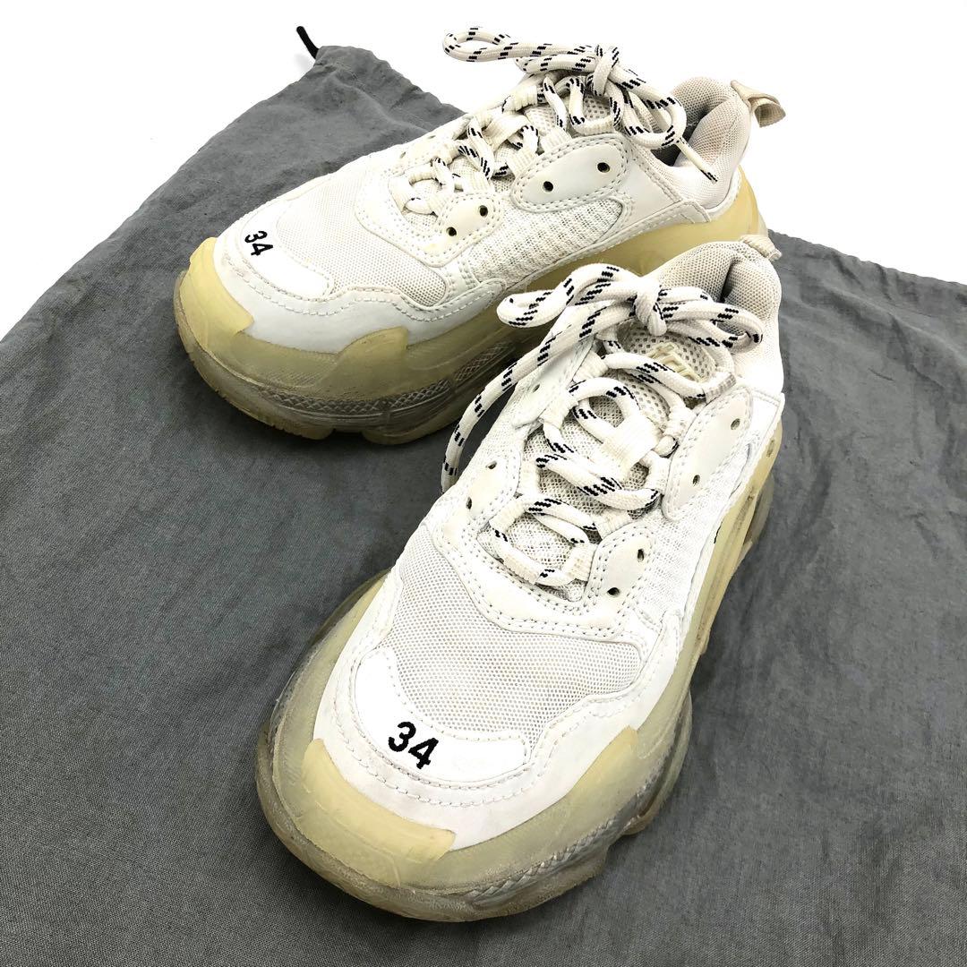【極美品✨】BALENCIAGA TRIPLE S クリアソール スニーカー 白