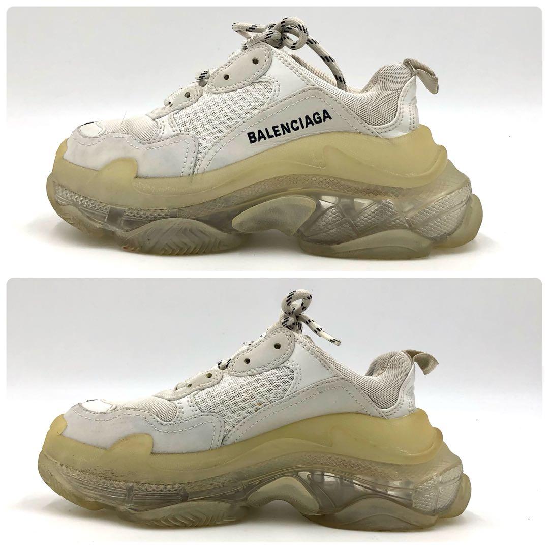 【極美品✨】BALENCIAGA TRIPLE S クリアソール スニーカー 白