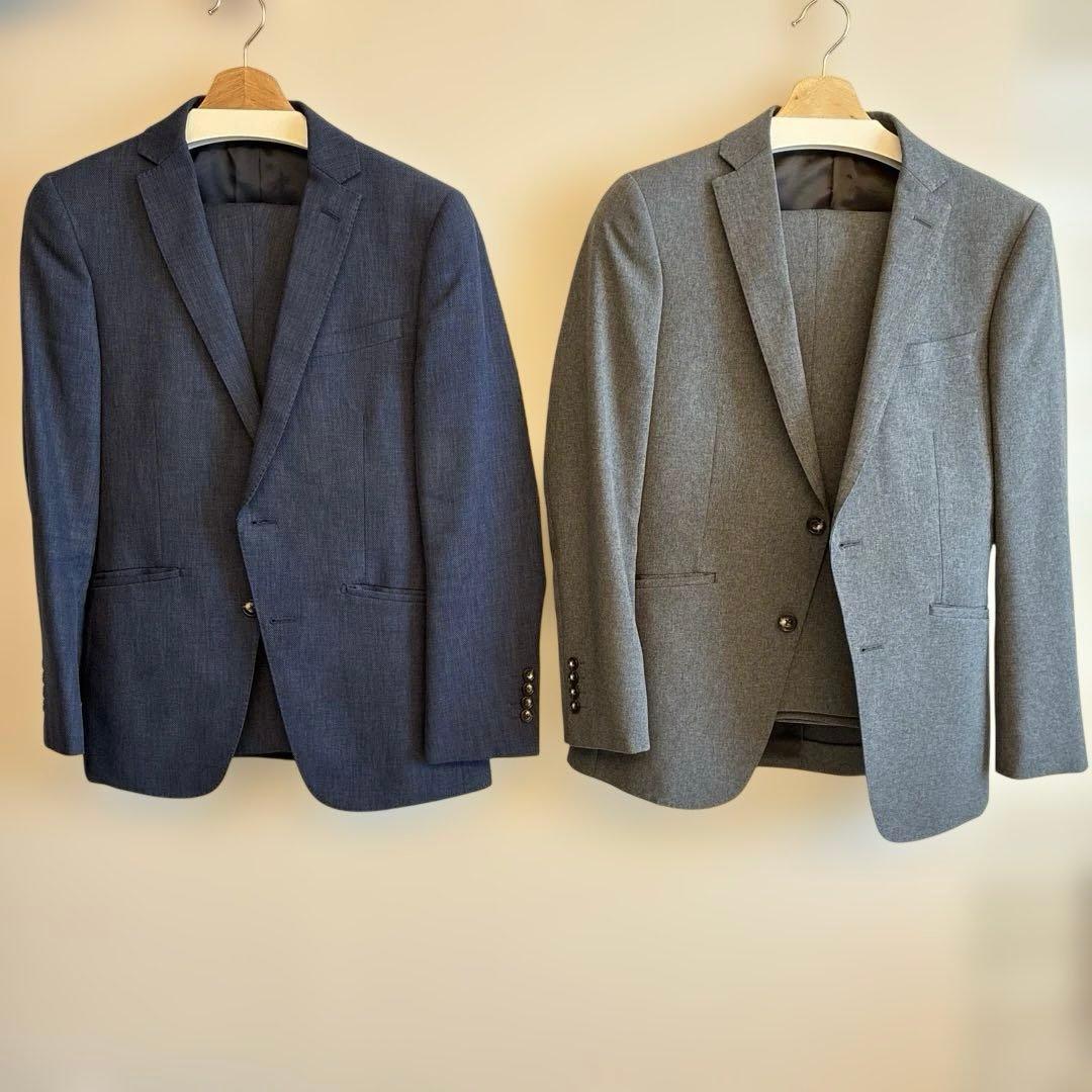 SUIT SELECT スーツY4 （ネイビー[半年使用]、グレー[未使用]）