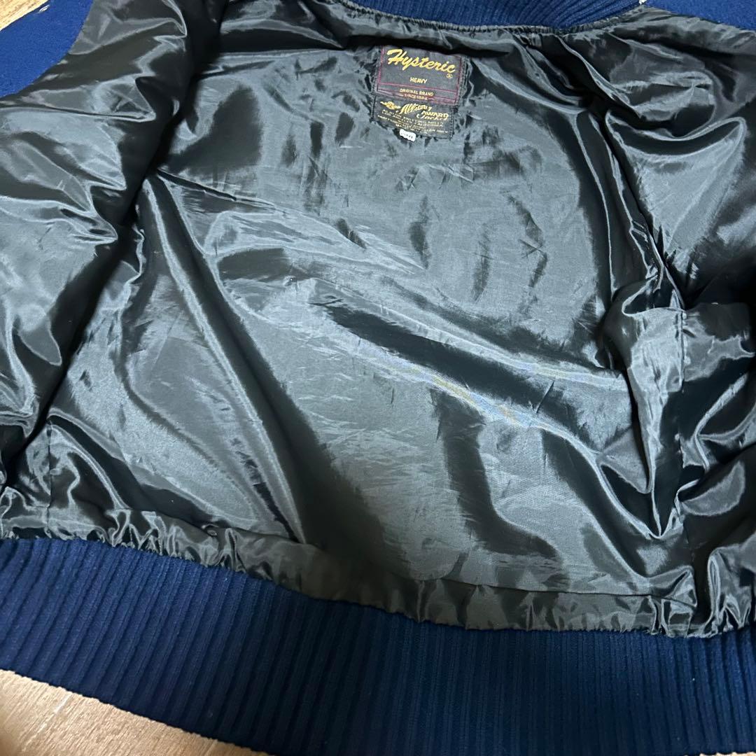 中古 90s USA製 Hysterics 666 袖レザー スタジャン 34