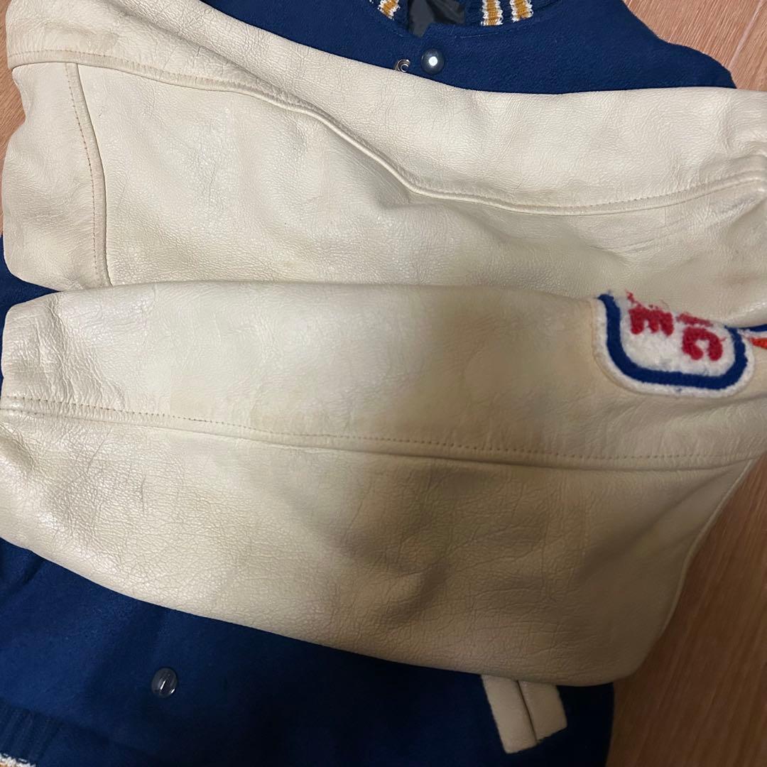 中古 90s USA製 Hysterics 666 袖レザー スタジャン 34