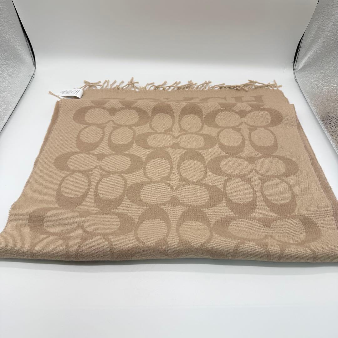 COACH カシミア混 ストール ベージュ 美品