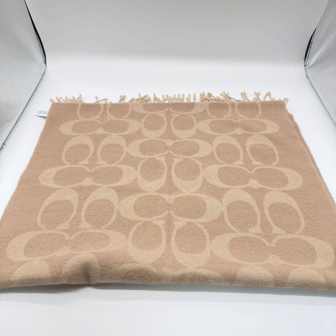 COACH カシミア混 ストール ベージュ 美品