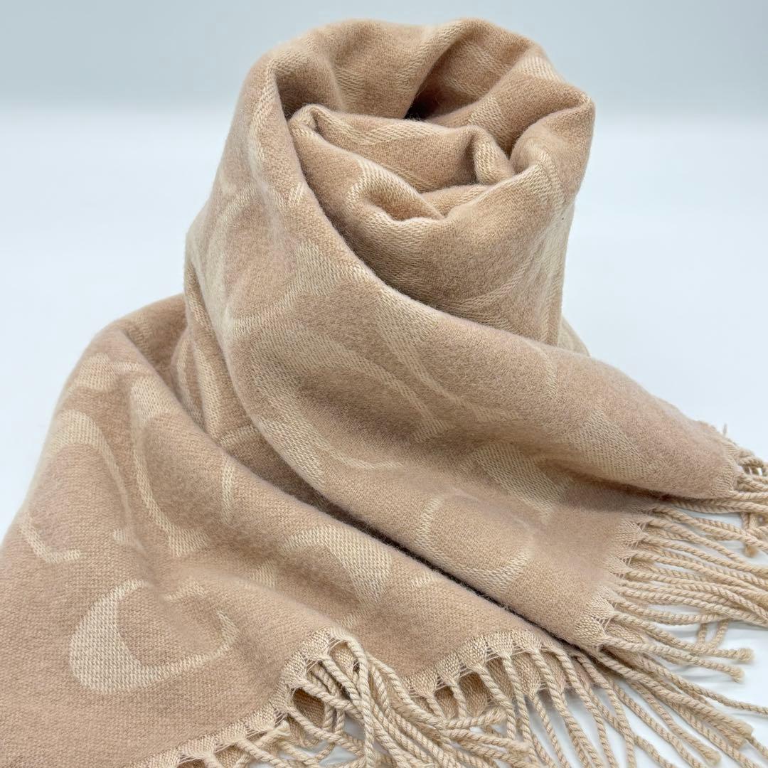 COACH カシミア混 ストール ベージュ 美品