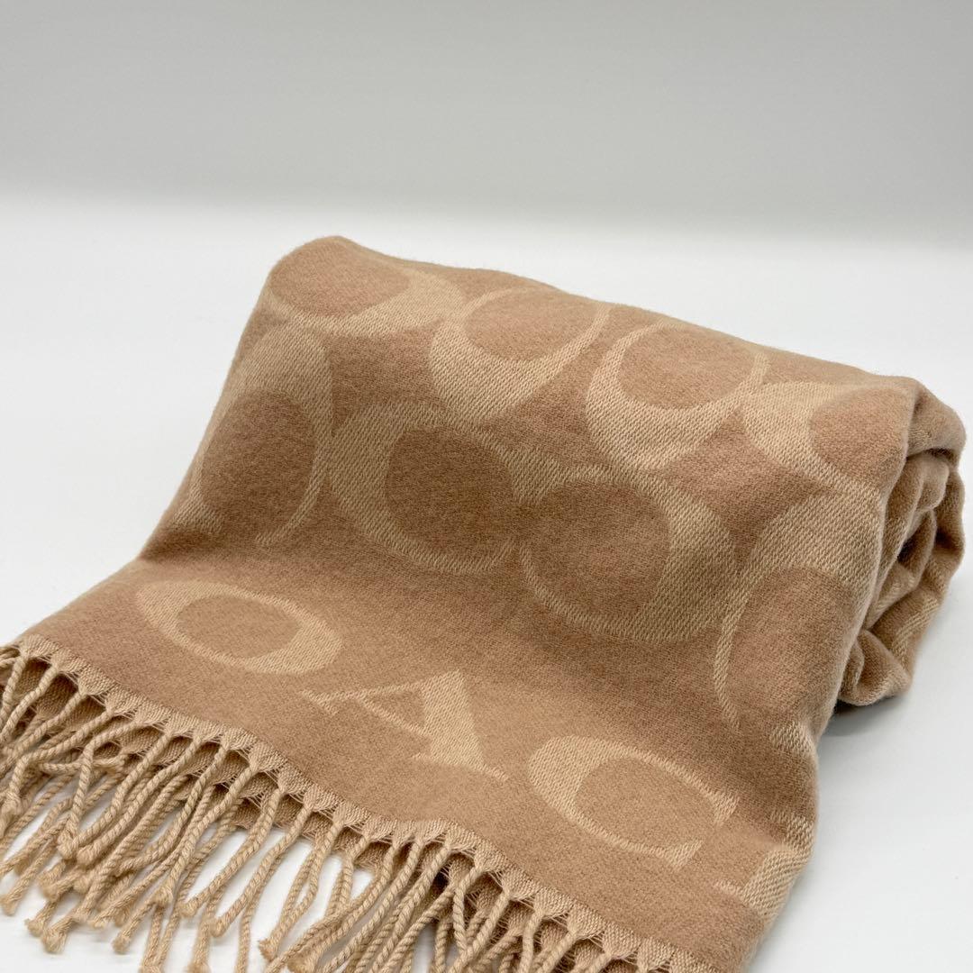 COACH カシミア混 ストール ベージュ 美品