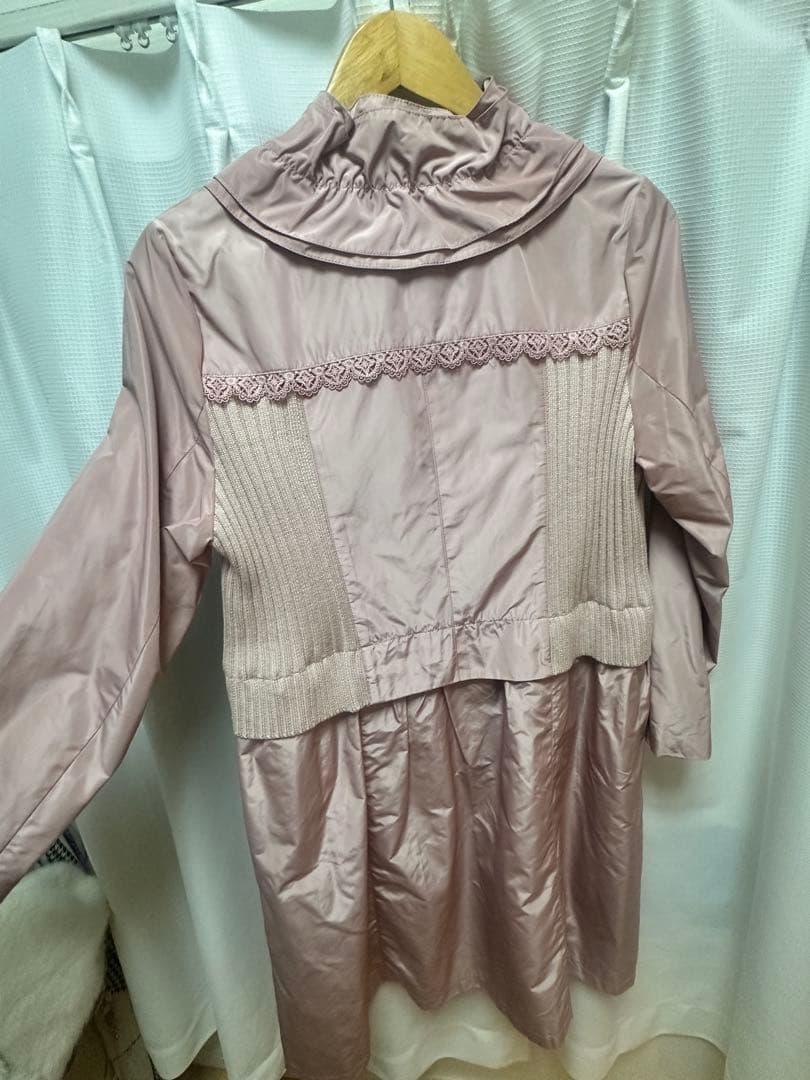 スーパービューティー♡ スタンドフリル衿ウェストニット切替ジャケット