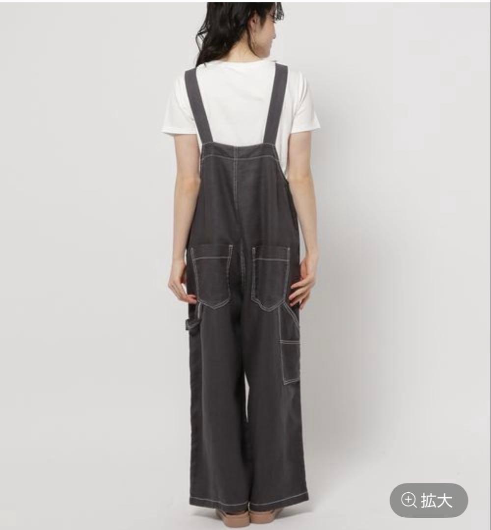 ニコアンド　FINE リネンツイルサロペット