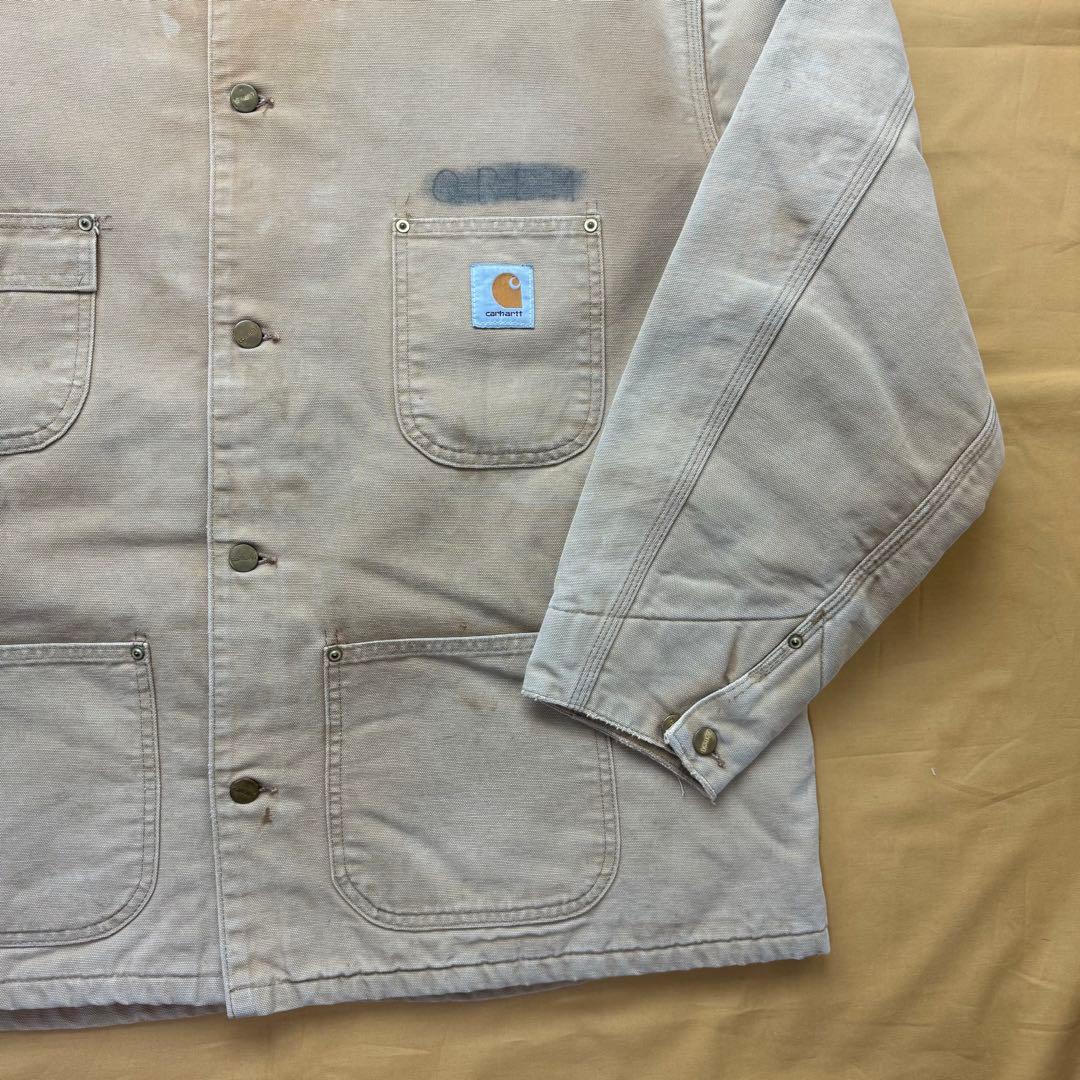 激レア　carhartt カーハート　チョアコート　囚人服　80s USA製
