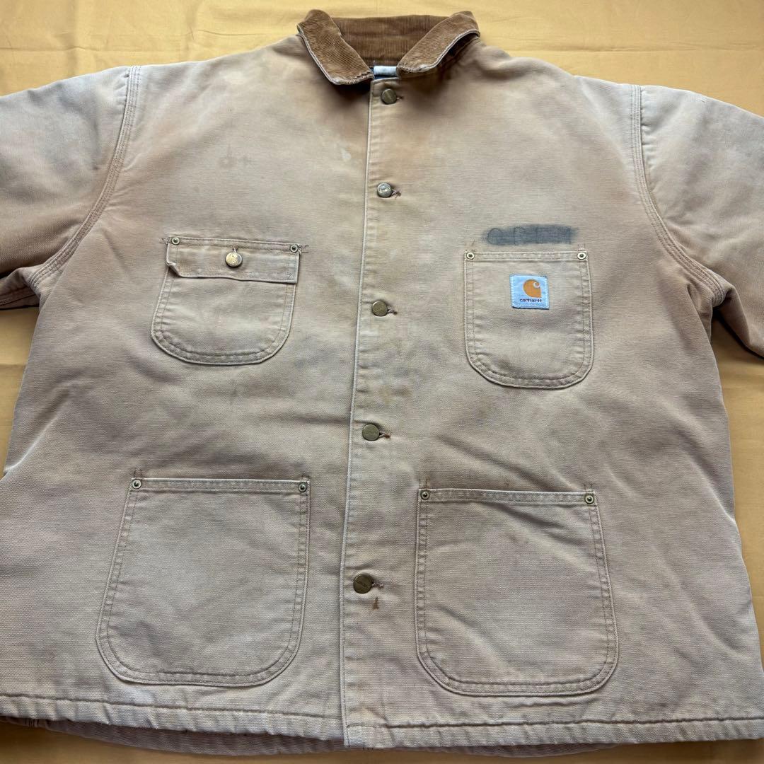 激レア　carhartt カーハート　チョアコート　囚人服　80s USA製