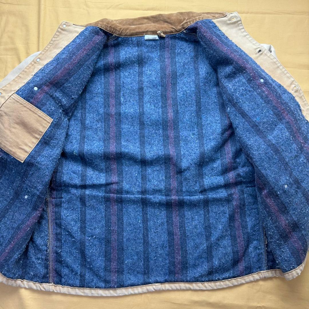 激レア　carhartt カーハート　チョアコート　囚人服　80s USA製