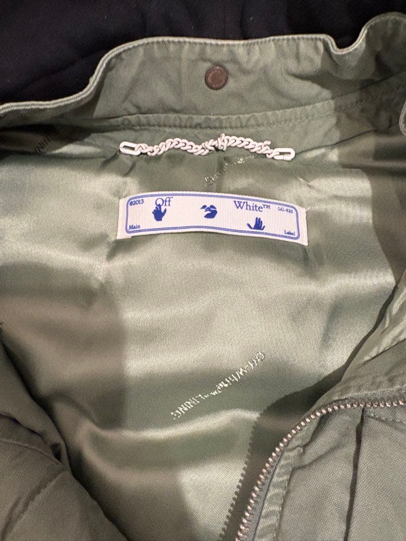 off-white オフホワイト ジャケット XL カーキ MA-1 中綿