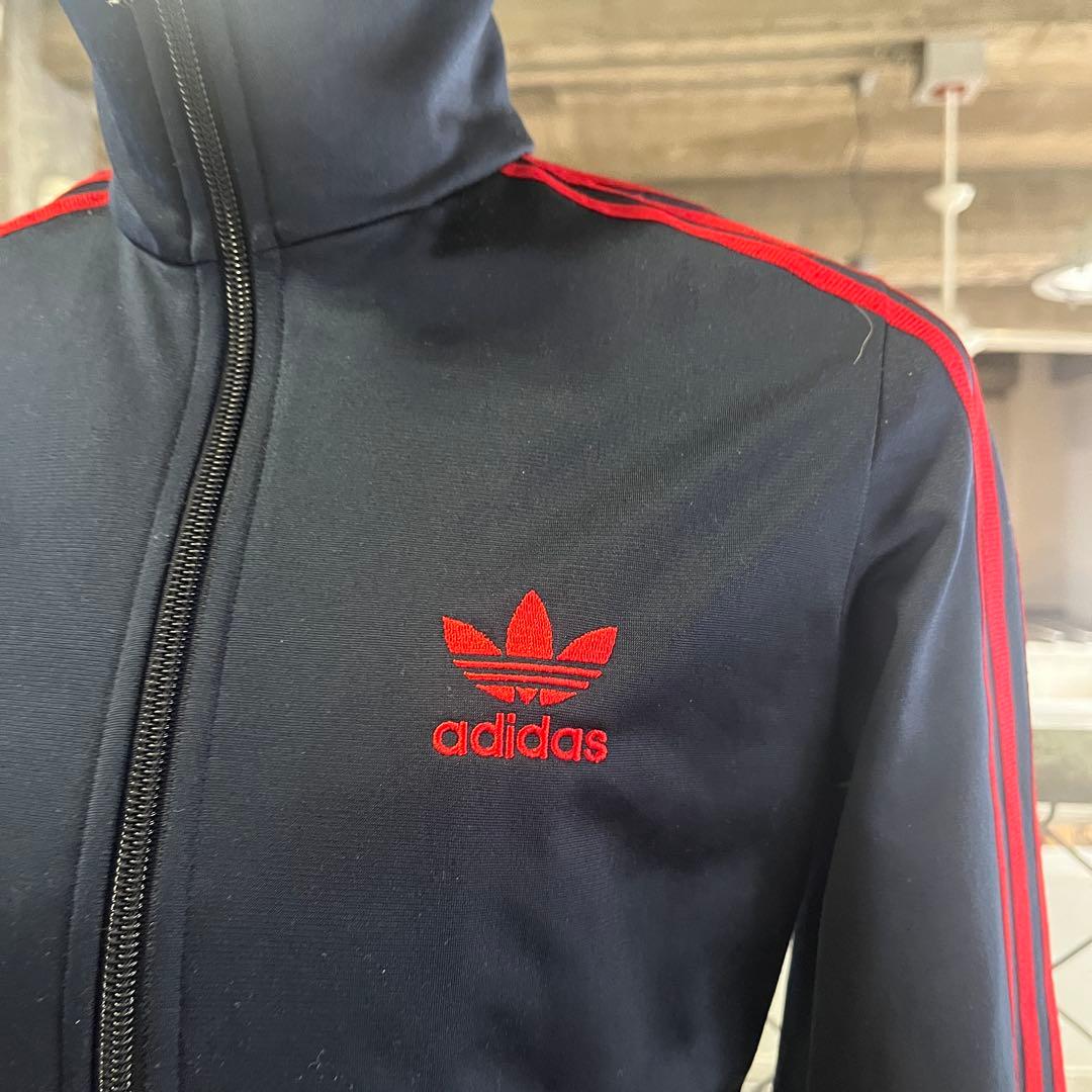 adidas ネイビー レッド　XS トラックジャケット　トレフォイル
