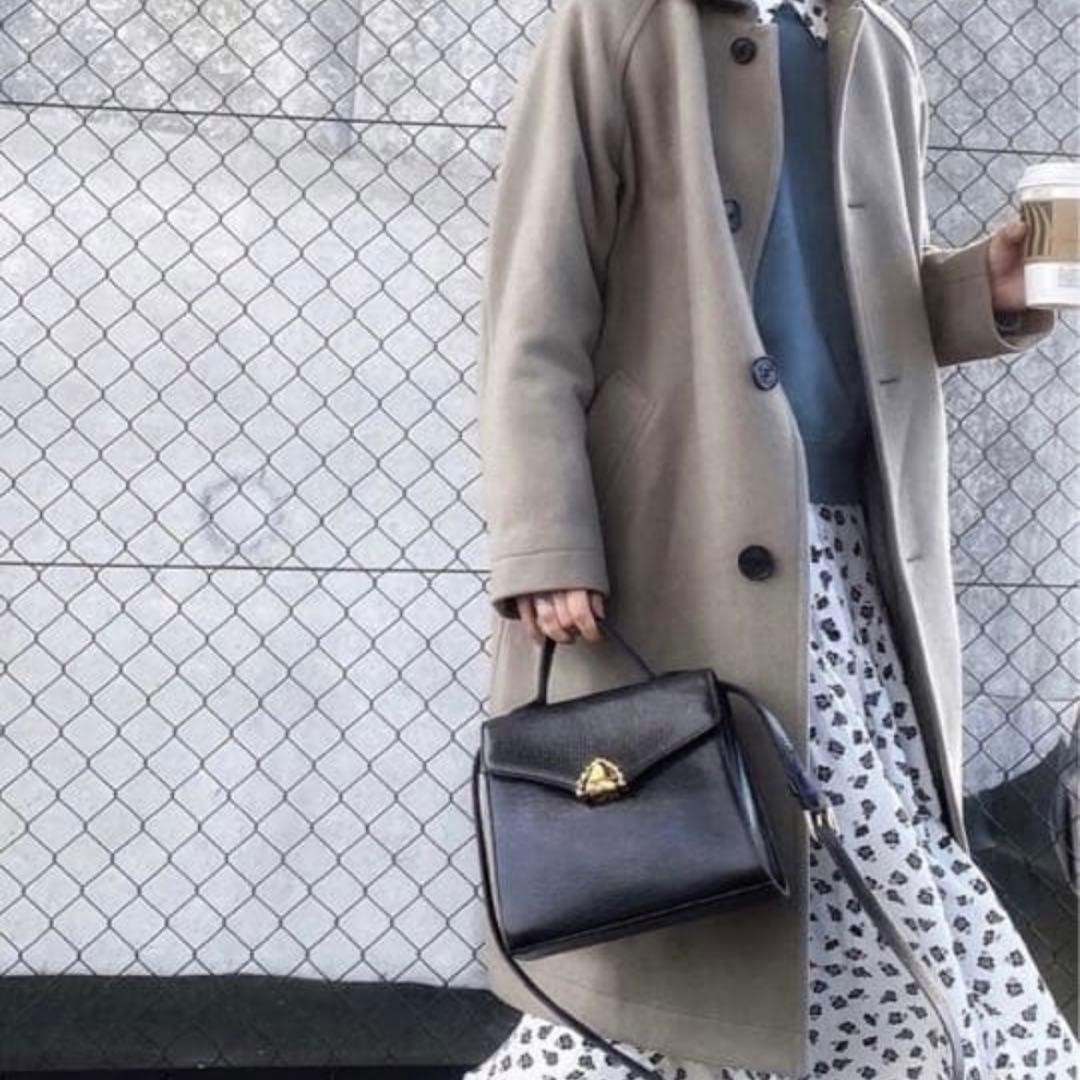 オーシバル Bshop ライトウールモッサロングコート 近年 ステンカラーコート