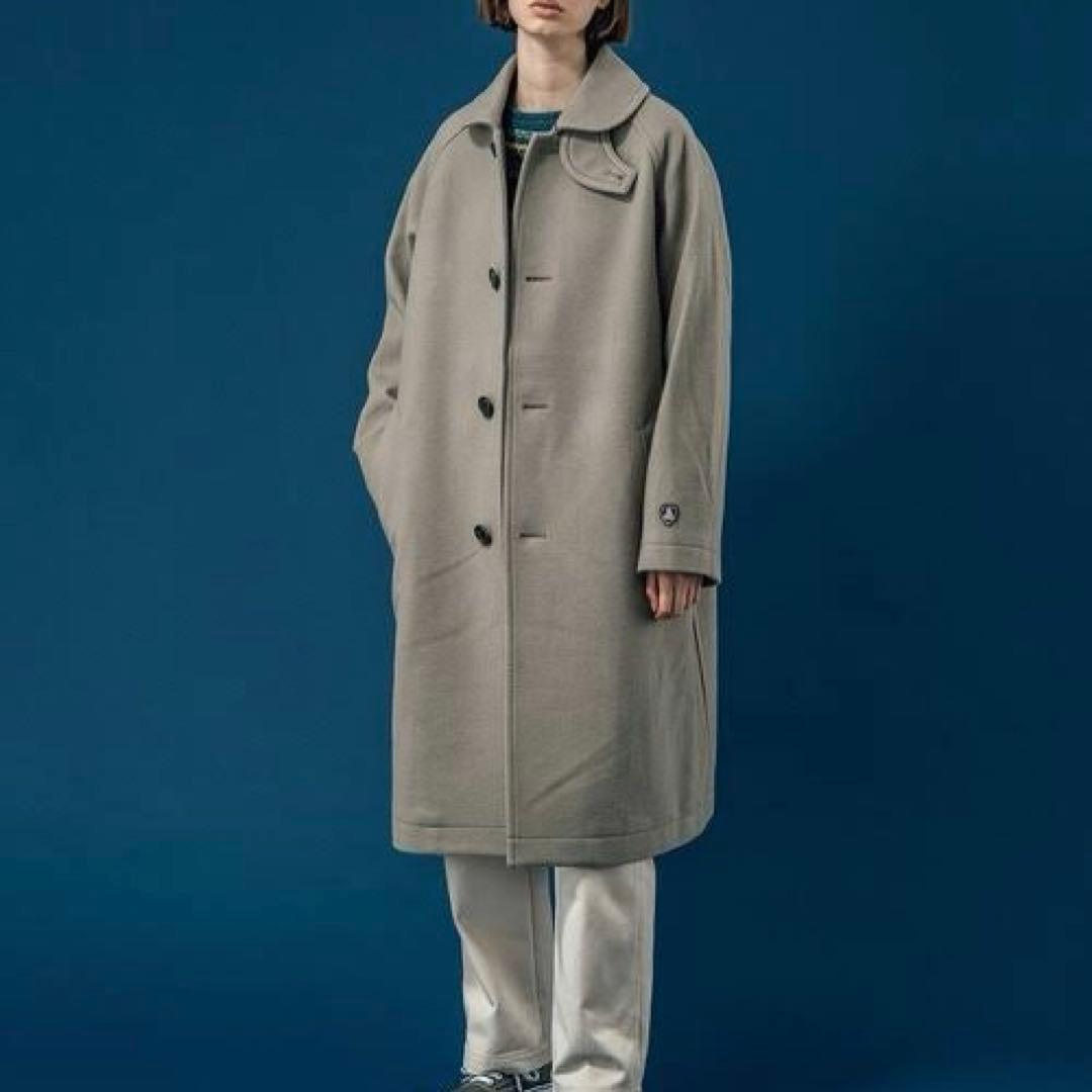 オーシバル Bshop ライトウールモッサロングコート 近年 ステンカラーコート