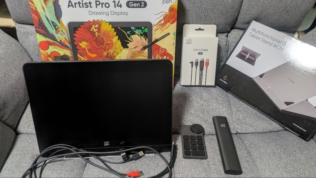 XP-Pen Artist Pro 14 Gen 2 本体、別売付属品付 液タブ