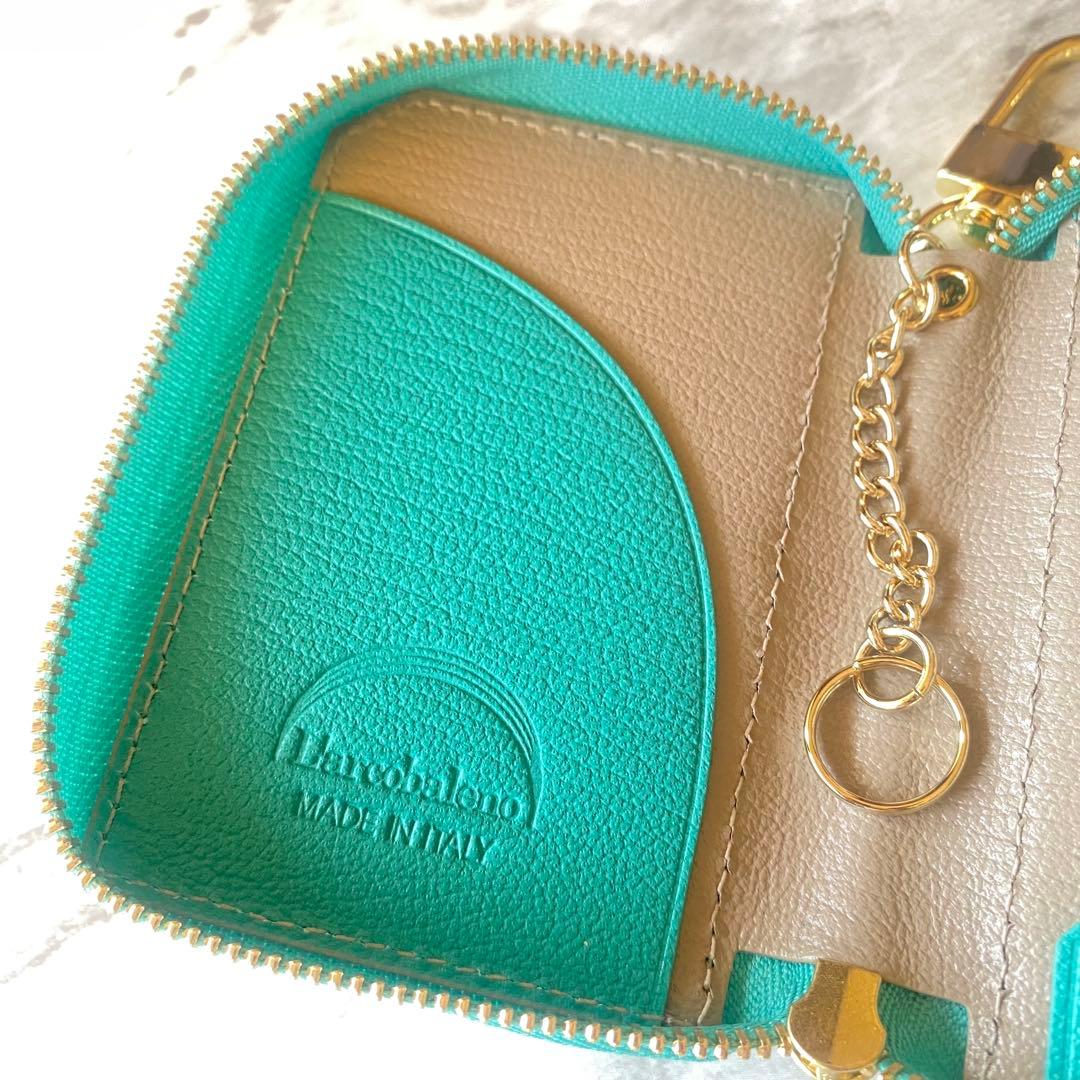 2301★ラルコバレーノ★スマートWキーケース★本革【新品 定価2.2万円】