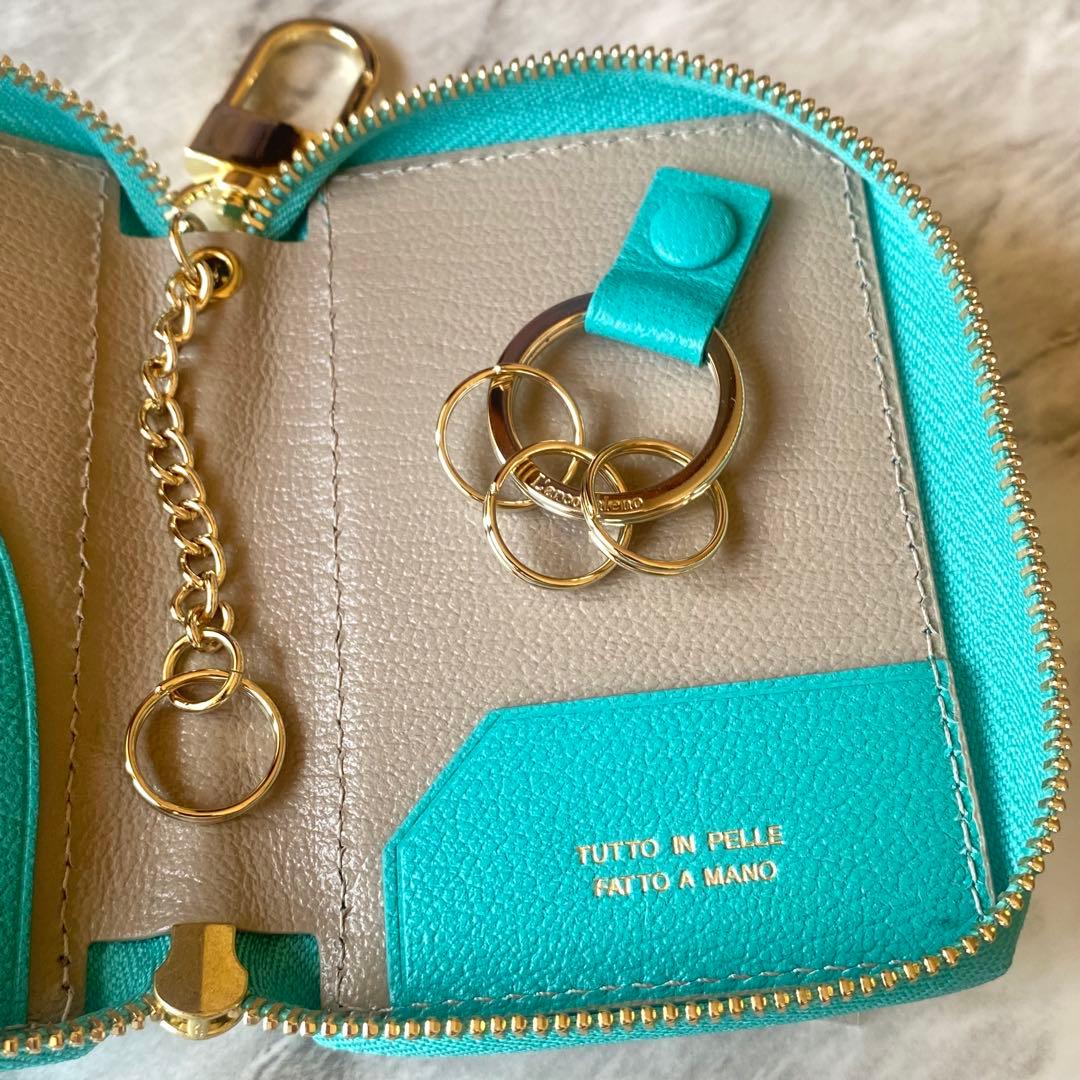 2301★ラルコバレーノ★スマートWキーケース★本革【新品 定価2.2万円】