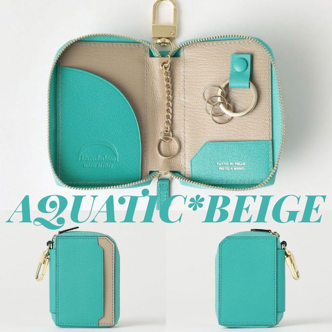 2301★ラルコバレーノ★スマートWキーケース★本革【新品 定価2.2万円】