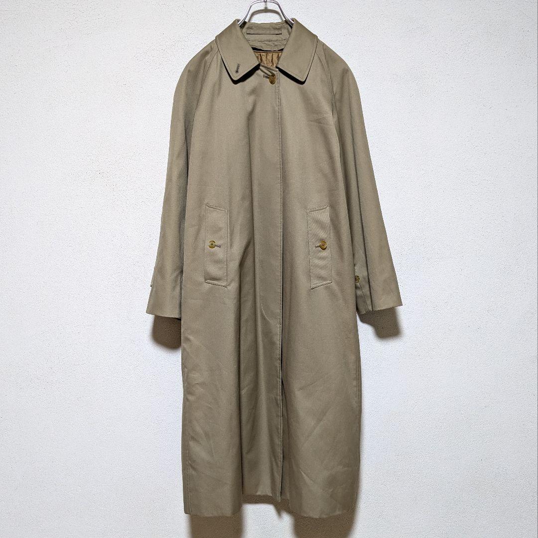 美品 英国製 80s バーバリー ステンカラーコート レディース ウールライナー