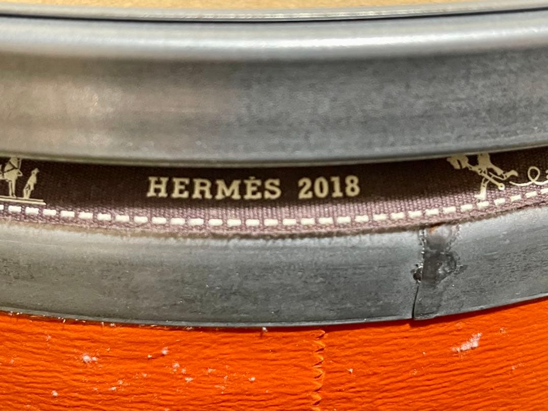 HERMES サドルボックス 30cm エルメス 馬具缶 H800343E 9J