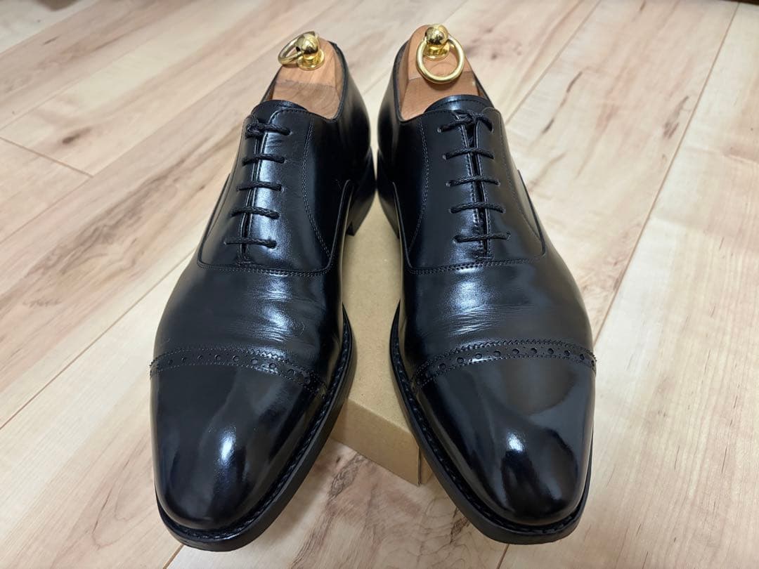 YANKO//ヤンコ//パンチドキャップトウ//ブラック//UK7.0