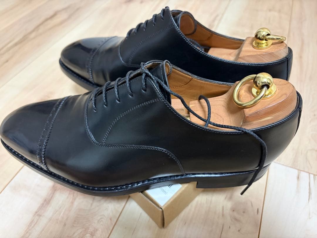 YANKO//ヤンコ//パンチドキャップトウ//ブラック//UK7.0