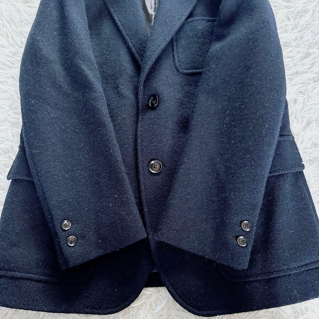 【エディーバウアー】Harris Tweed ジャケット ネイビー Sサイズ