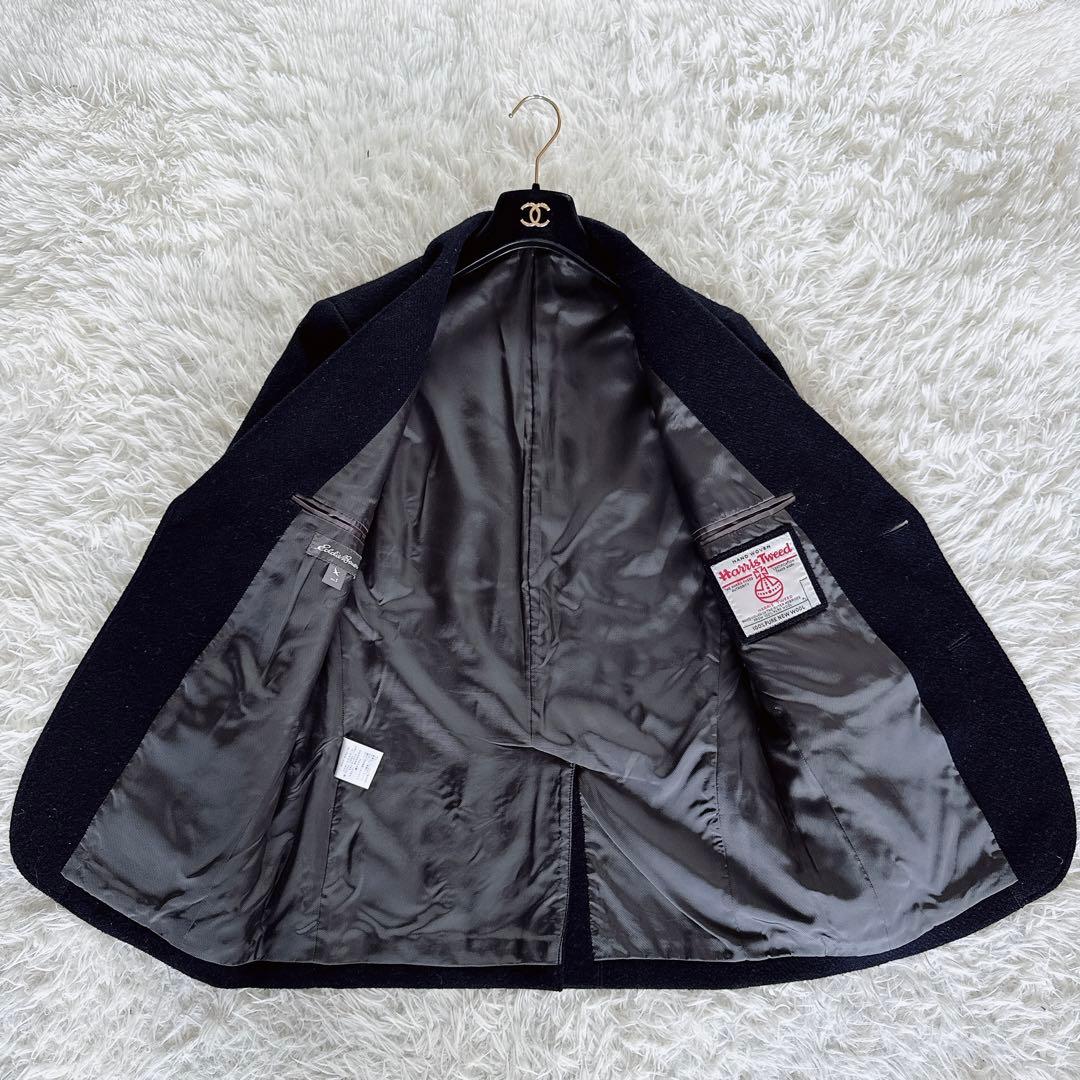 【エディーバウアー】Harris Tweed ジャケット ネイビー Sサイズ