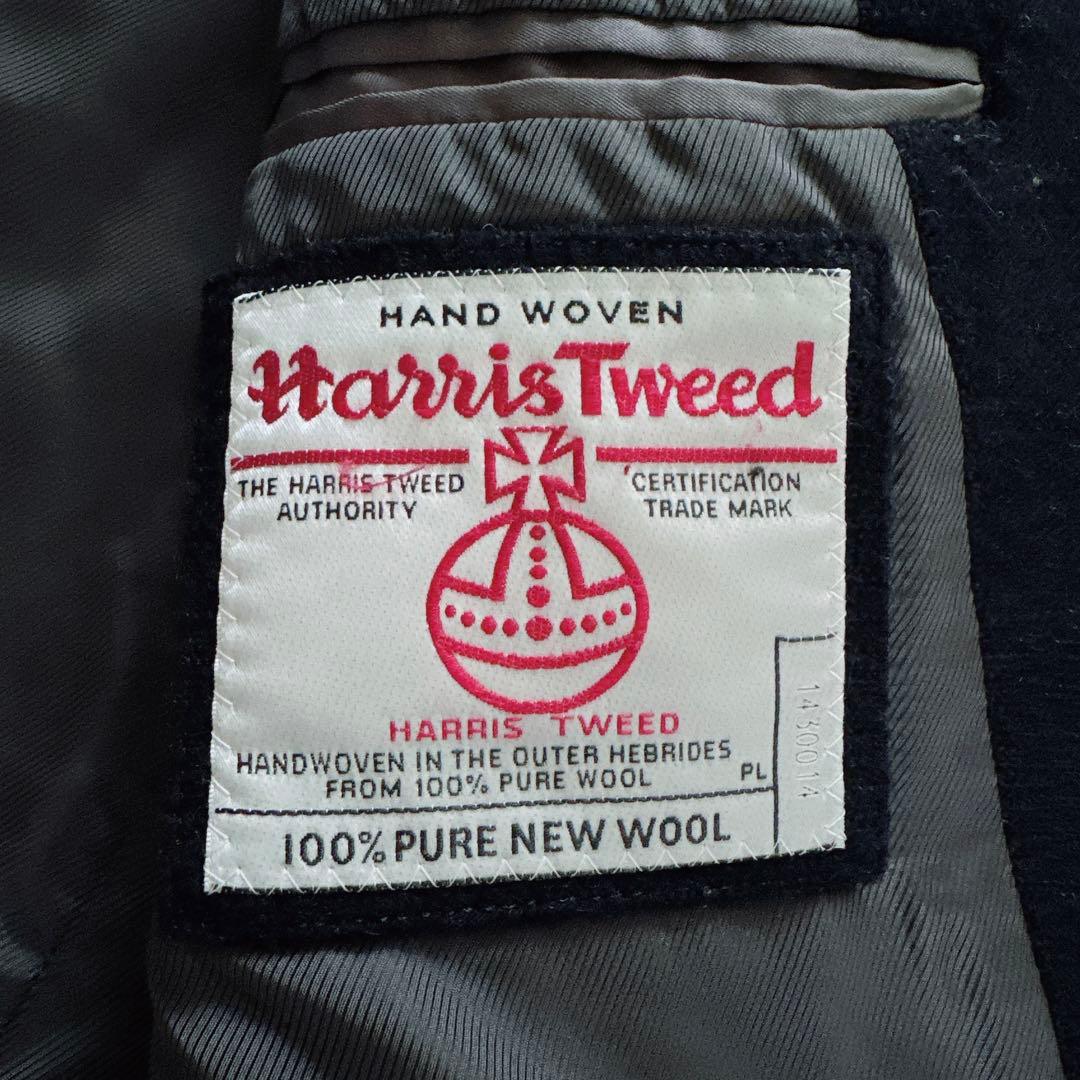 【エディーバウアー】Harris Tweed ジャケット ネイビー Sサイズ
