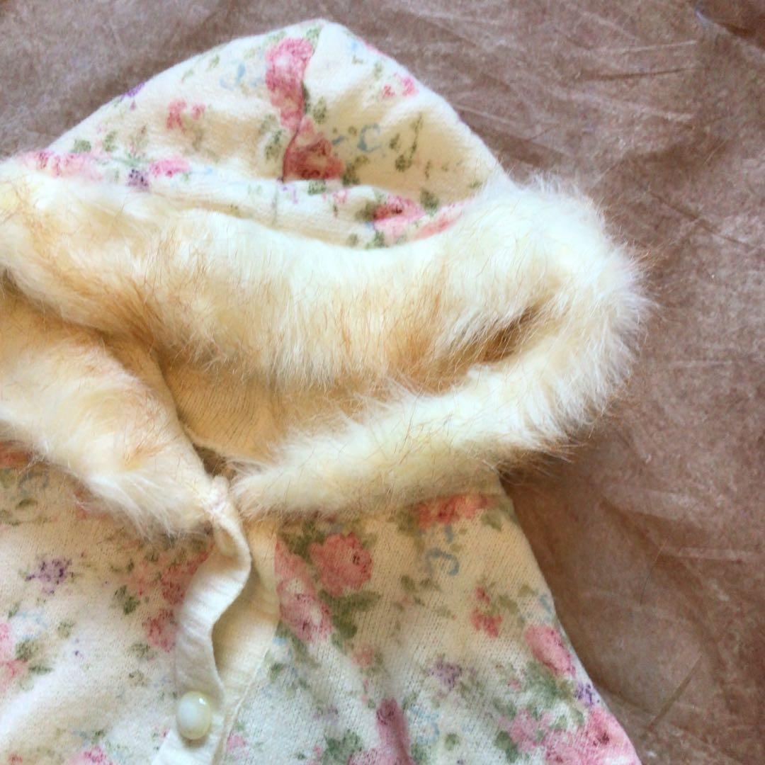 y2k LIZ LISAリズリサ　希少花柄ファーポンチョ　グランジ　姫ギャル