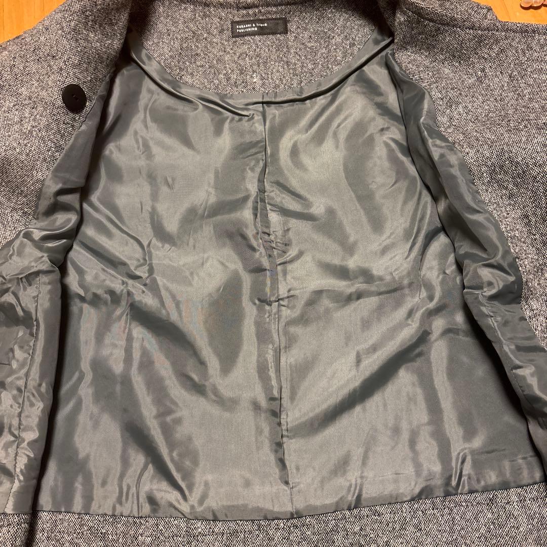 北欧暮らしの道具店　やわらかツイードに一目惚れ ノーカラージャケット