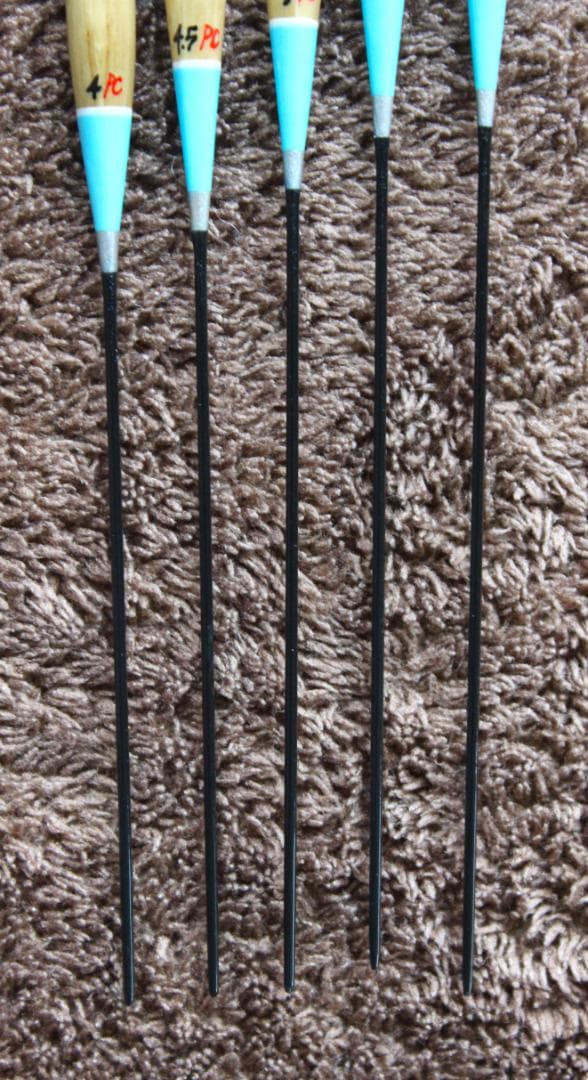 ヘラ浮き 浅だな用 ＰＣトップ５本(４.０～６.０番)セット 新品未使用