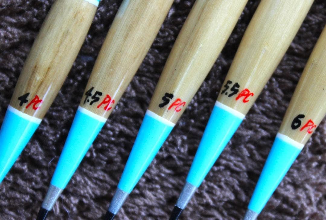 ヘラ浮き 浅だな用 ＰＣトップ５本(４.０～６.０番)セット 新品未使用