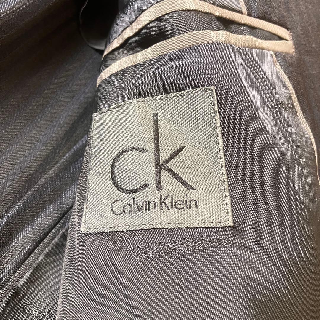 カルバンクライン ビジネススーツ ネイビー シャドーストライプ 上下セット