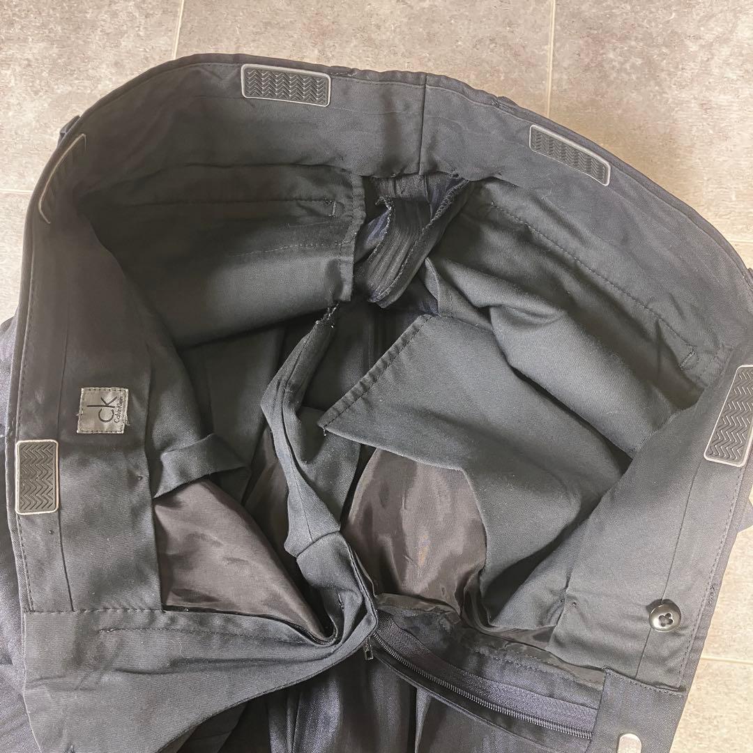 カルバンクライン ビジネススーツ ネイビー シャドーストライプ 上下セット