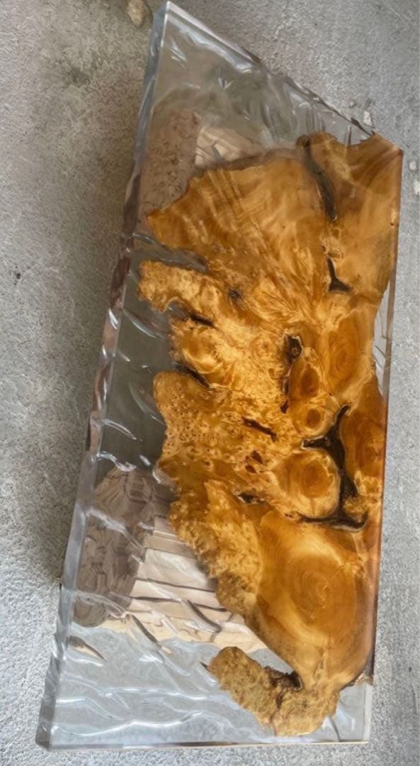 【♡YURIA♡】レジンテーブル 一点物 銀杏 クリスタル ハンドメイド