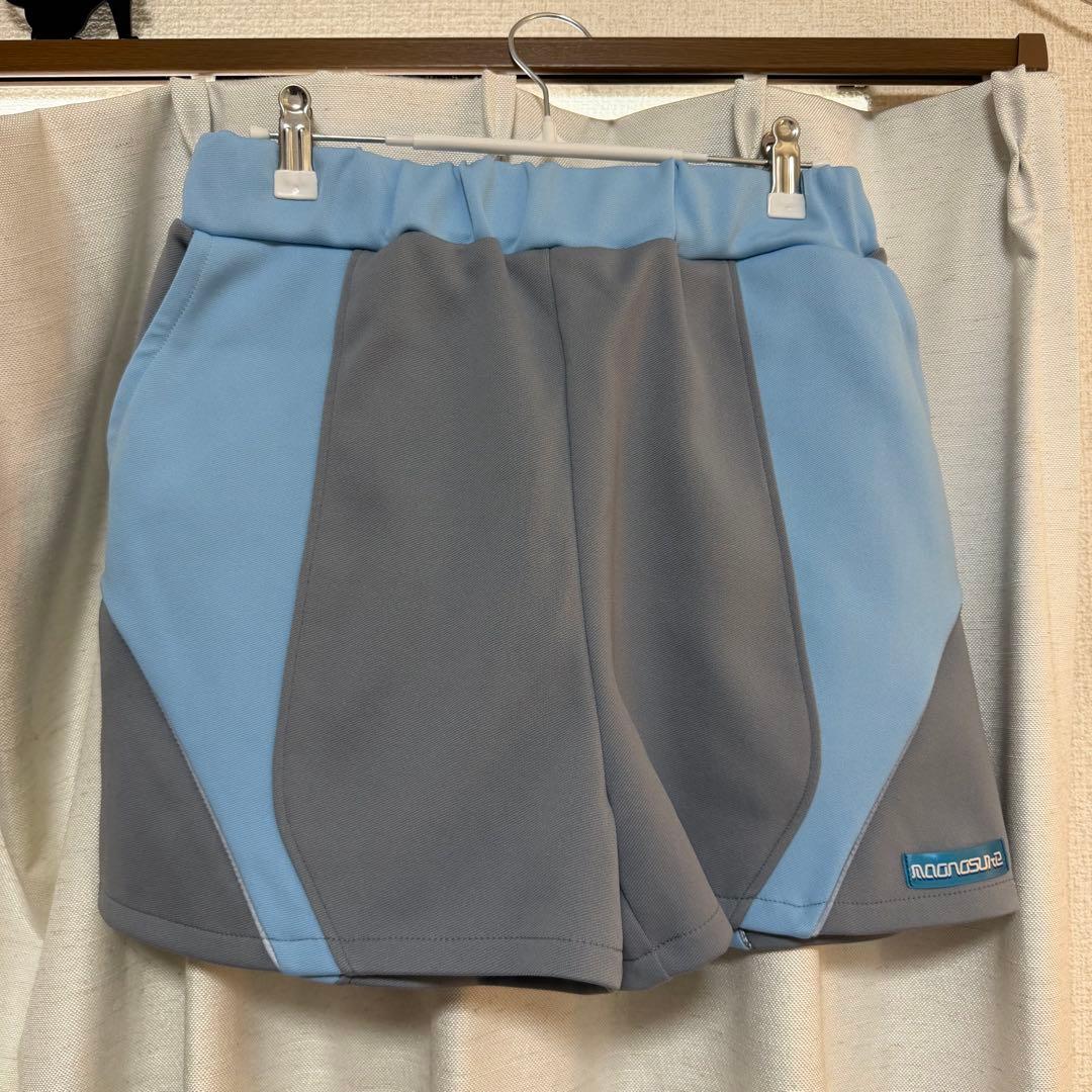 maonosuke 水色×グレー セットアップ ショートパンツ