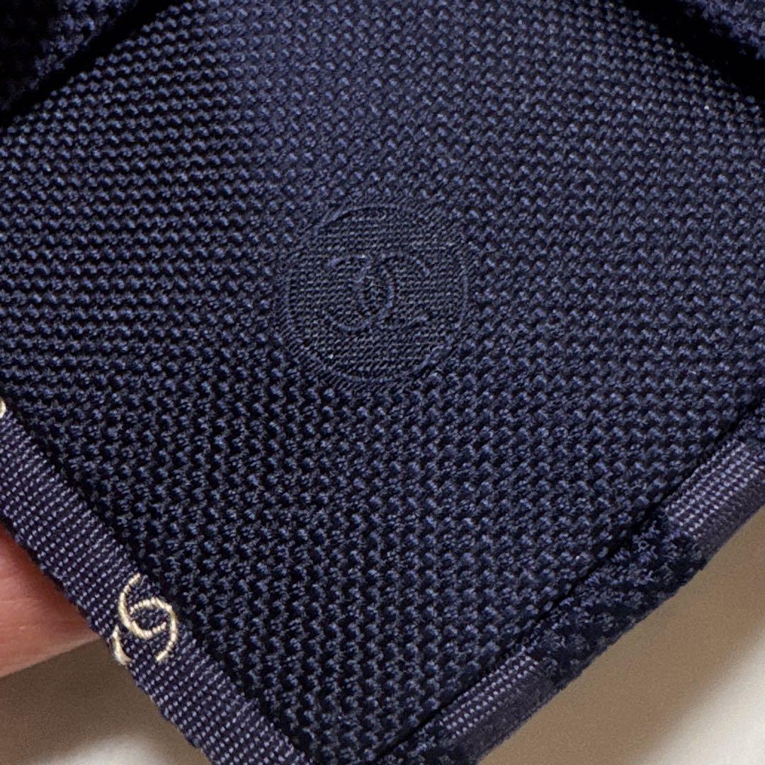 【未使用に近い】　CHANEL シャネル　ネクタイ　ネイビー　ココマーク