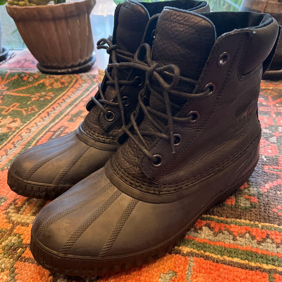 SOREL 防水性 ブラックレザーブーツ