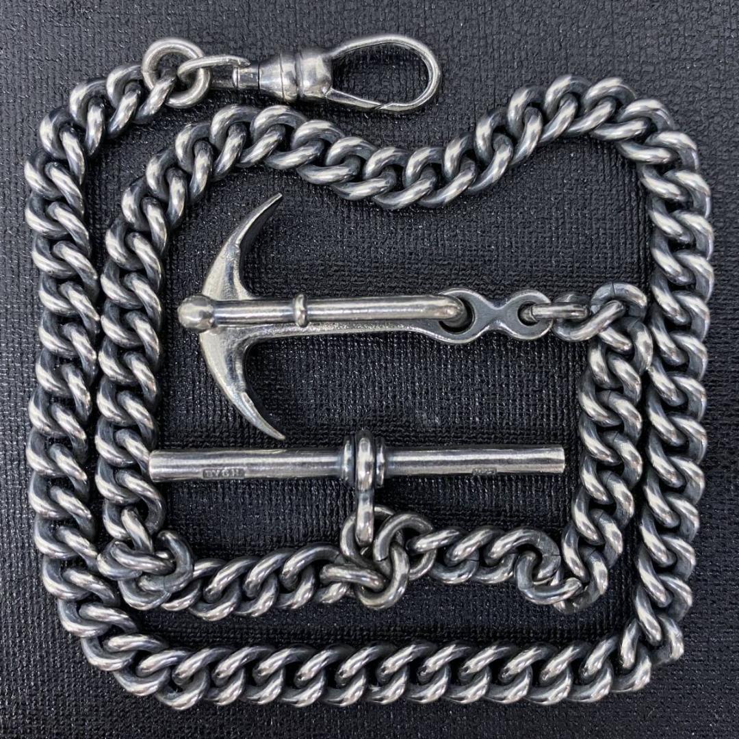 GLAD HAND シルバー アンカーフックTバー ウォッチ ウォレットチェーン