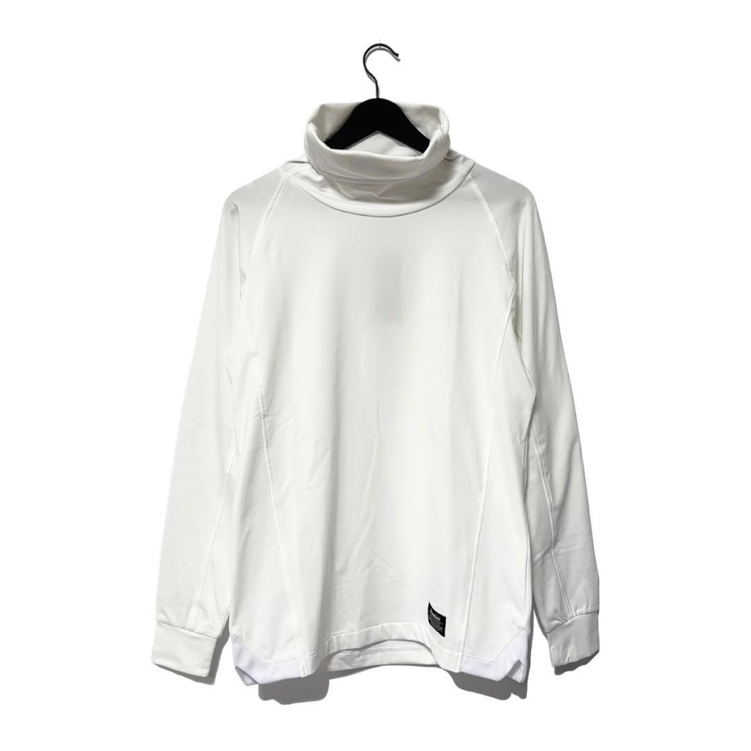 ラッセルノ ゴルフ フラッグロゴ ステッチマスク ハイネック LS ホワイト M