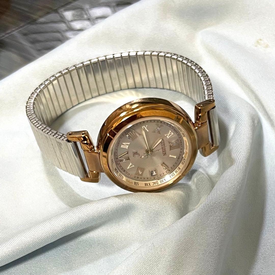 美品❣クロスシーxC H240　シルバー文字盤　チタン　スプリングバンド　稼働