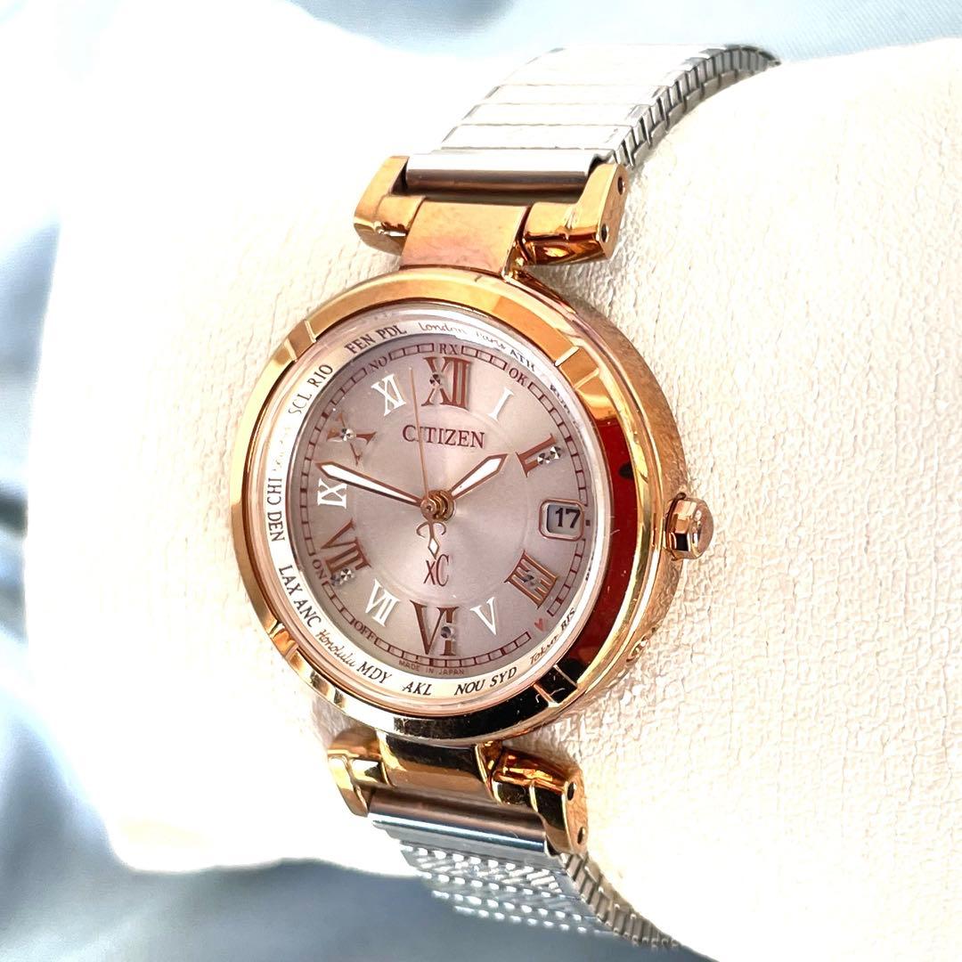 美品❣クロスシーxC H240　シルバー文字盤　チタン　スプリングバンド　稼働