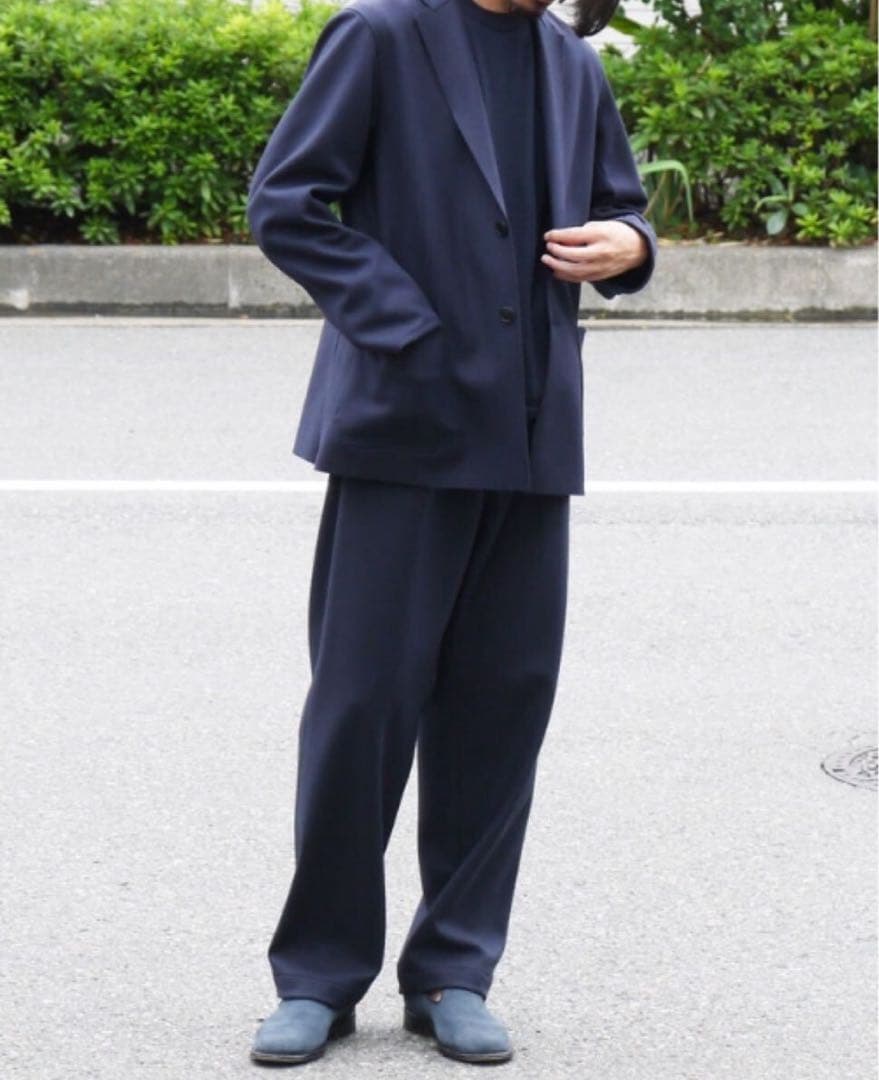 最終SALE！comoli フェルトン　セットアップ　ネイビー　size2