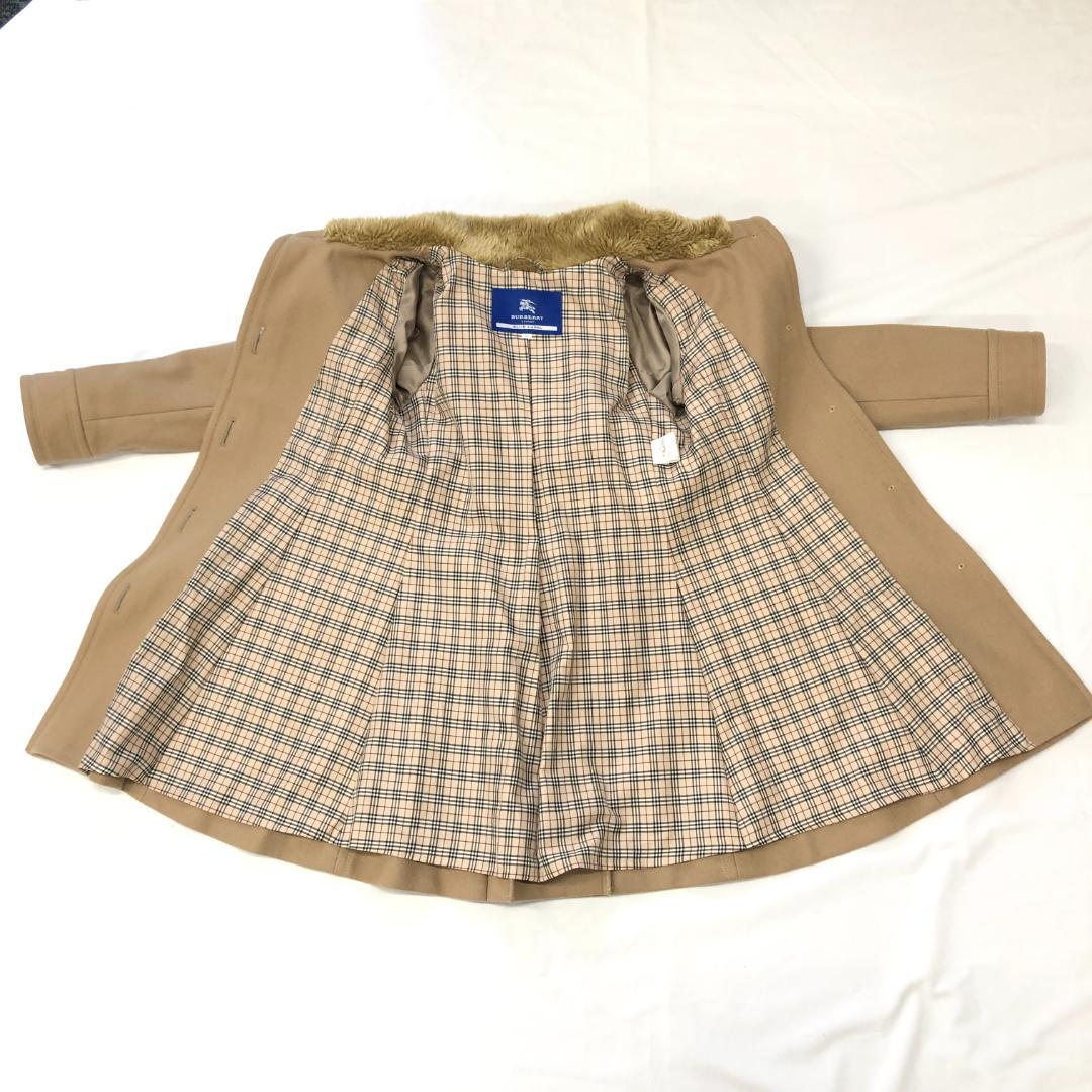 【美品】10F253 バーバリーブルーレーベル ウールコート キャメル 38 M