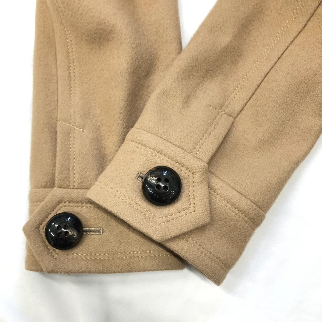 【美品】10F253 バーバリーブルーレーベル ウールコート キャメル 38 M