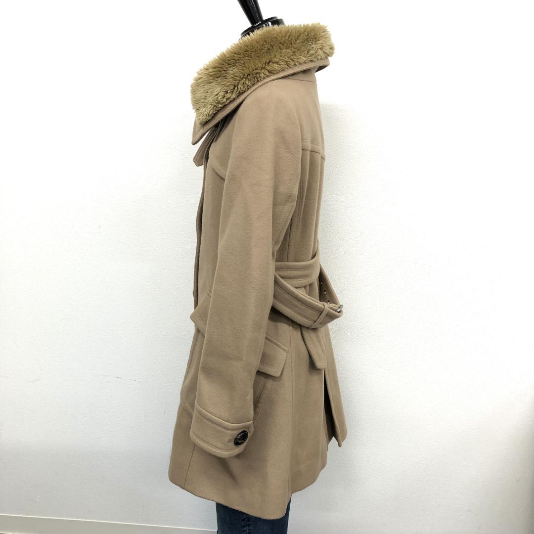 【美品】10F253 バーバリーブルーレーベル ウールコート キャメル 38 M