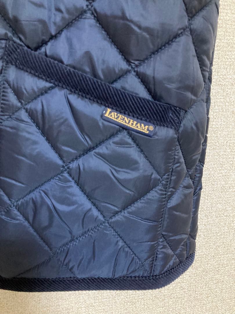 新品未使用　ラベンハム　キルティングベスト　36 ネイビー