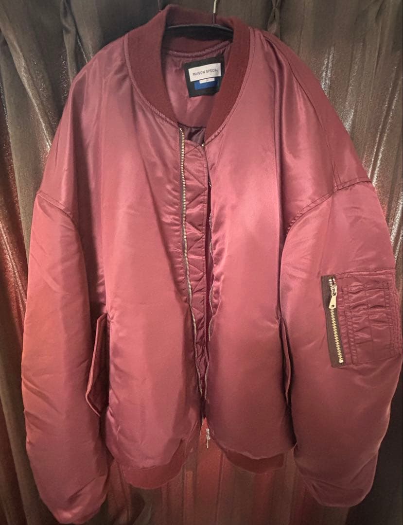 MAISON SPECIALプライムオーバーナイロンMA-1ボンバージャケット
